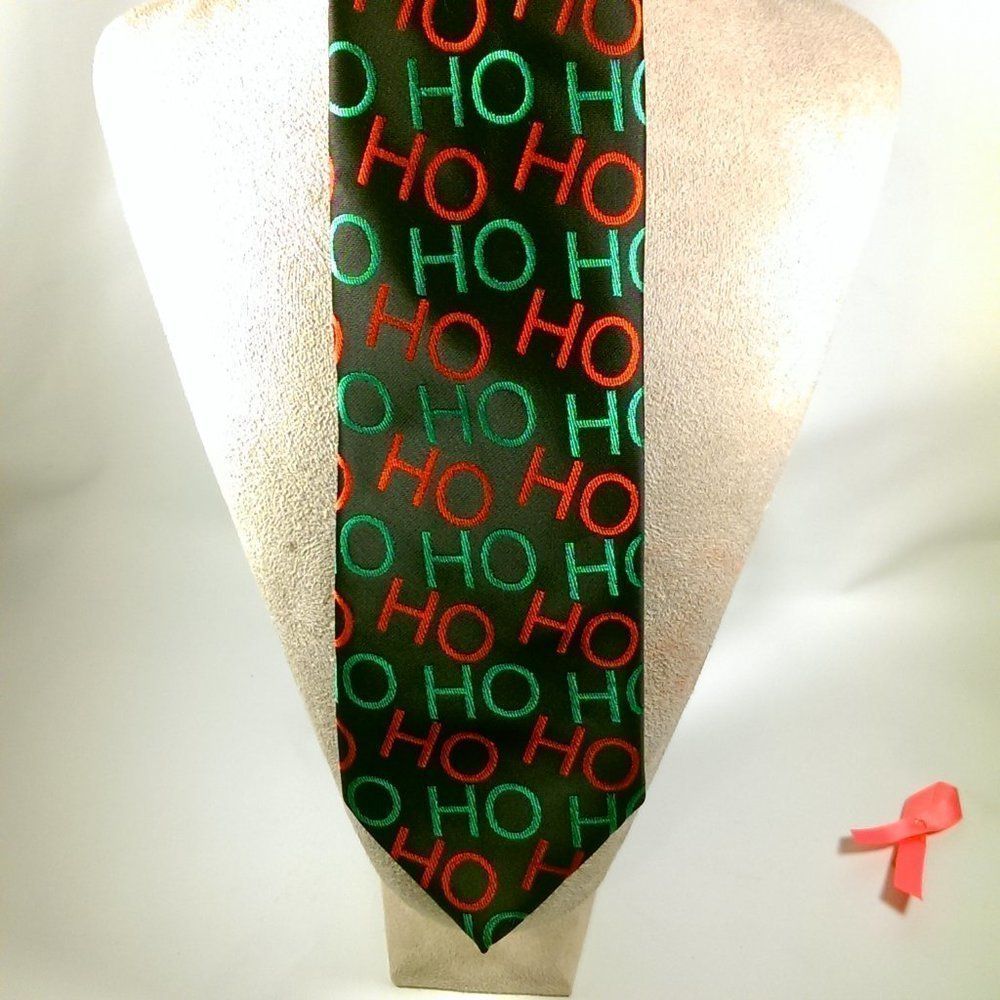 HOLIDAY TRADITIONS MULTI-COLOR "HO, HO, HO" TIE